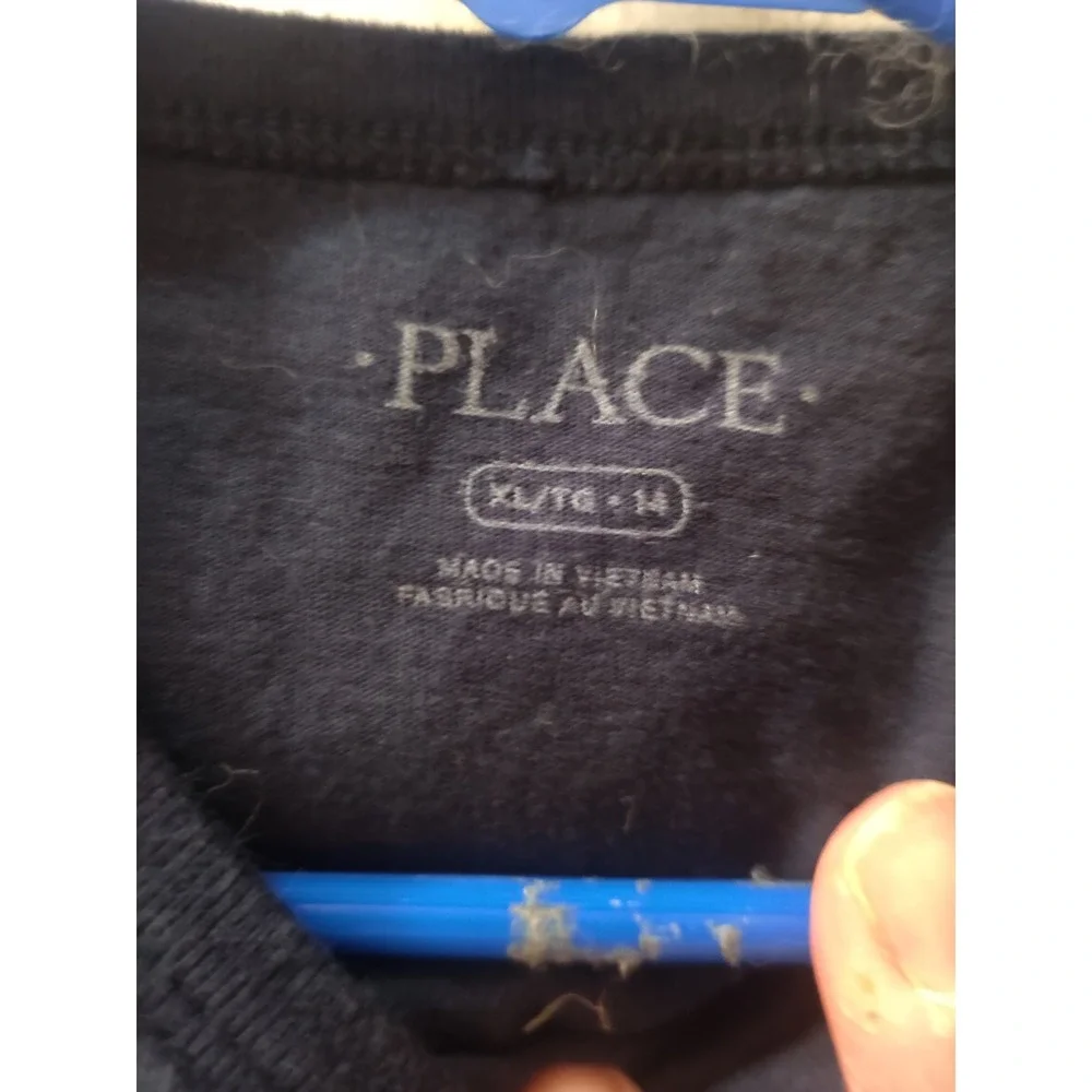 The Children's Place Boys Navy First Day of 3rd Grade Graphic Tee Shirt XL 14